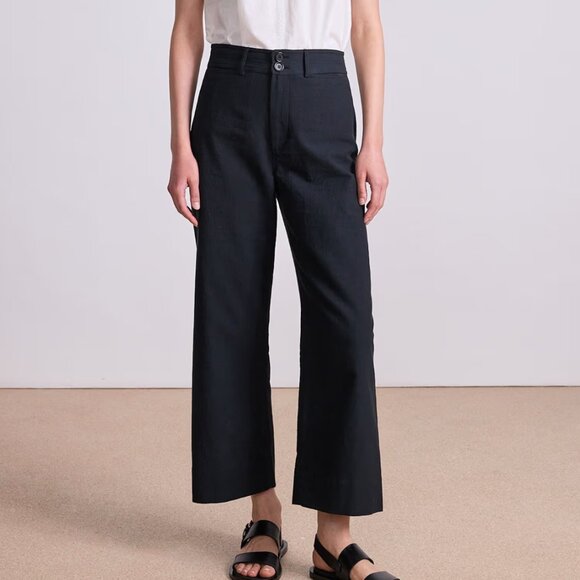 Apiece Apart Classic Merida Wide Leg Pant in Black sz 8 - Picture 1 of 4